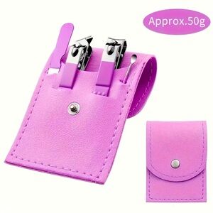 New - 5Pcs Stainless Steel Classic Style Portable
Nail Clipper Nail Kit - Purple